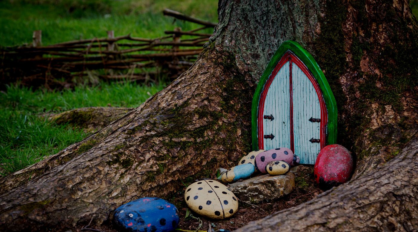 Fairy door on a tree